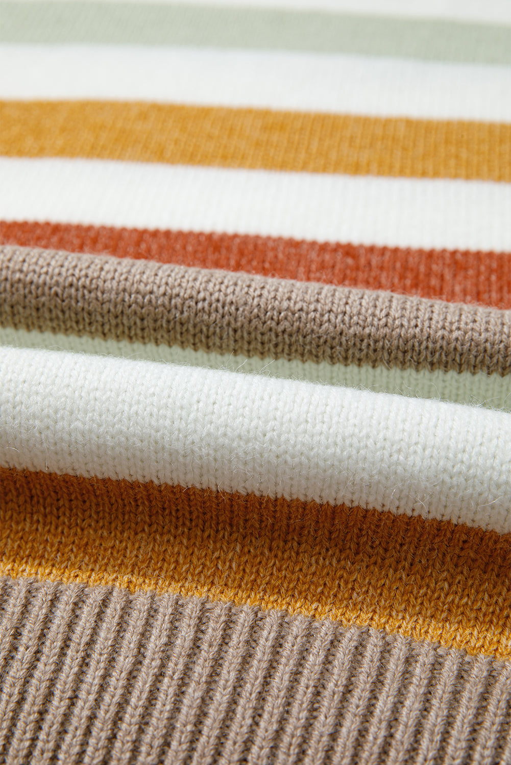 Multicolour Stripe Drop Shoulder Crew Neck Sweater