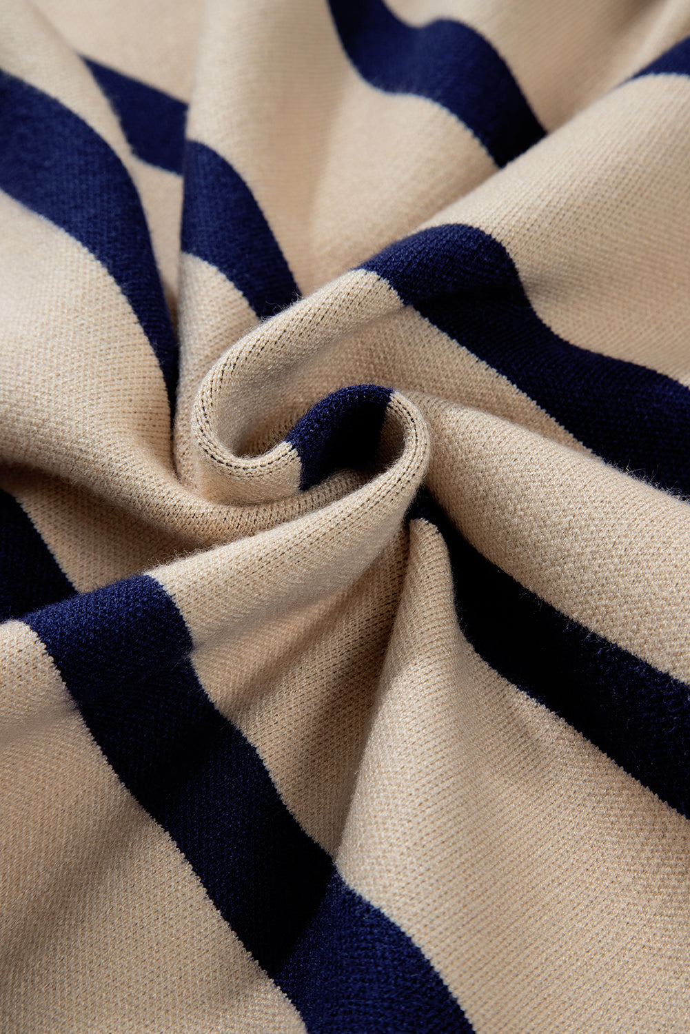 Pink Stripe Colorblock Drop Shoulder Buttoned Loose Cardigan