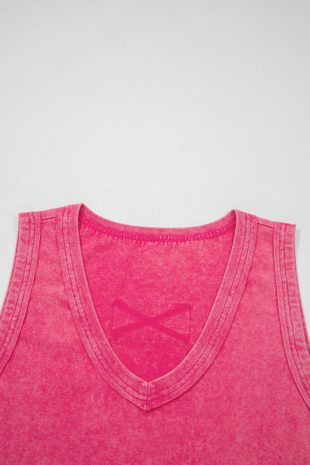Red Dahlia Mineral Wash V Neck Tank Top