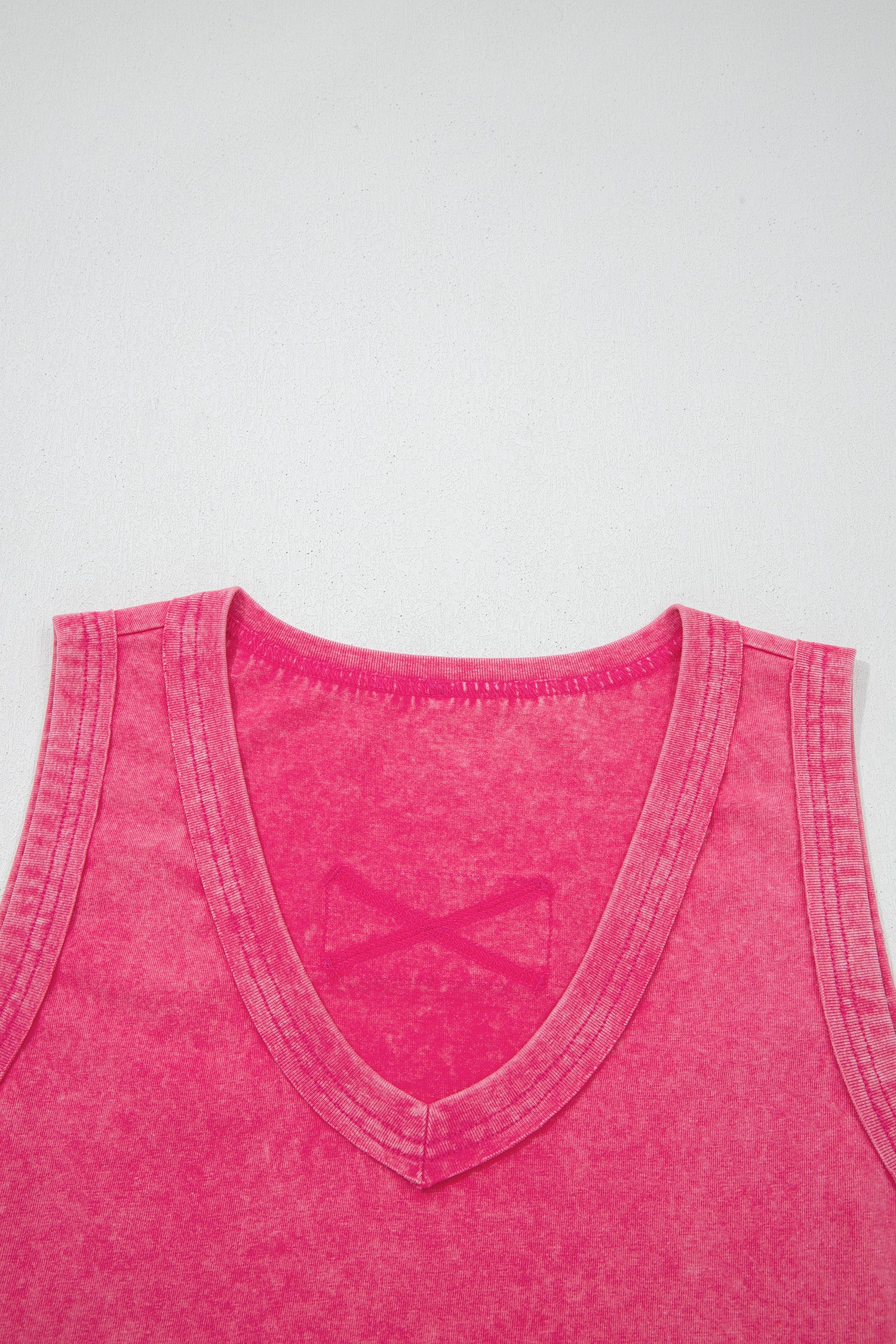 Red Dahlia Mineral Wash V Neck Tank Top