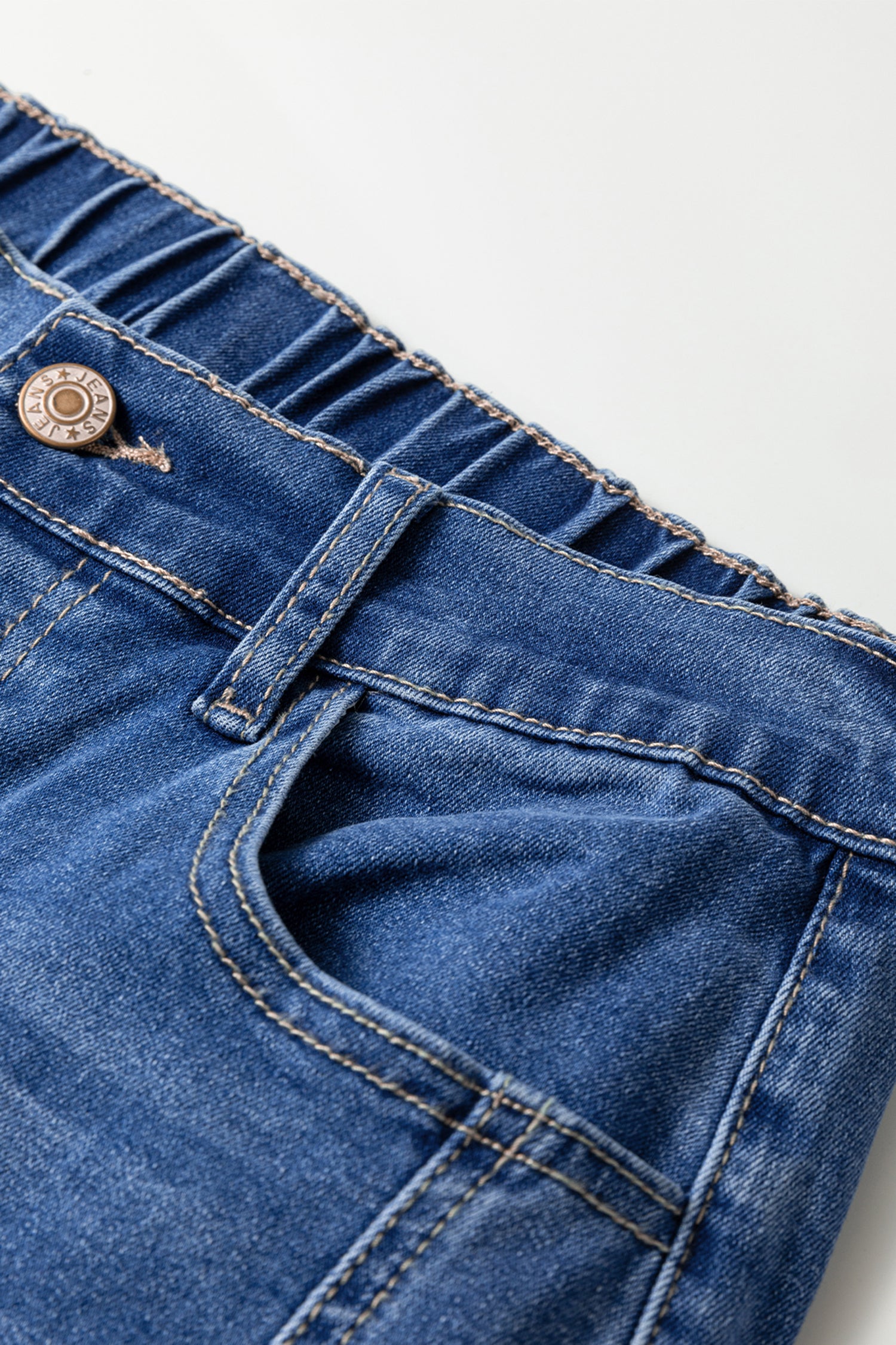 Dusk Blue Loose Straight Leg Cropped High Waist Jeans