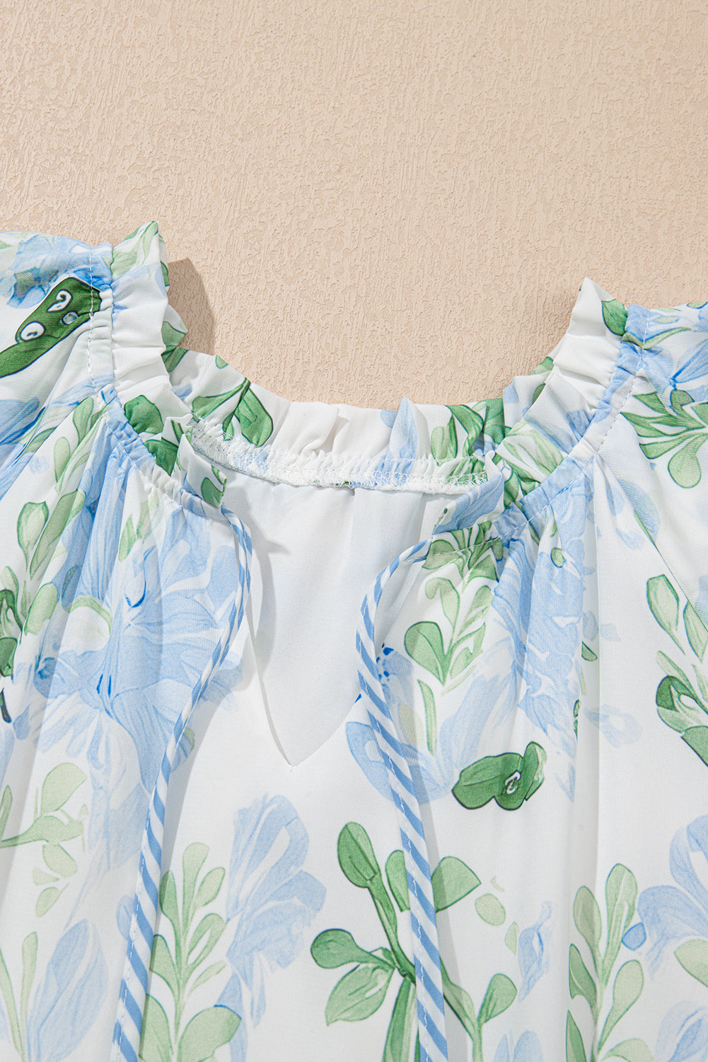 Pink Plus Size Floral Print Striped Detail Short Summer Dress