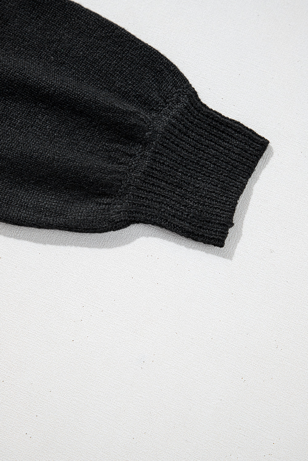 Sky Blue Eyelet Pattern Detail V Neck Drop Shoulder Sweater