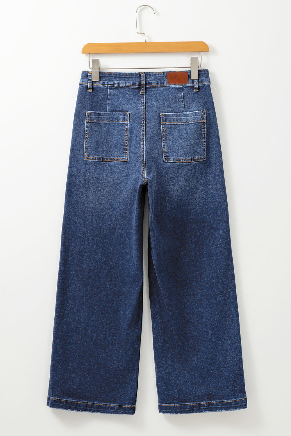 Brown Mimimalist Patch Pocket Womens Shift Jeans