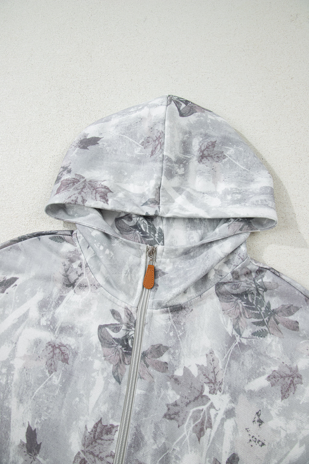 Beige Camo Print Baggy Drawstring Jogger Sweatpants
