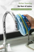 Sky Blue Multifunctional Sponge Clean Brush with Handle
