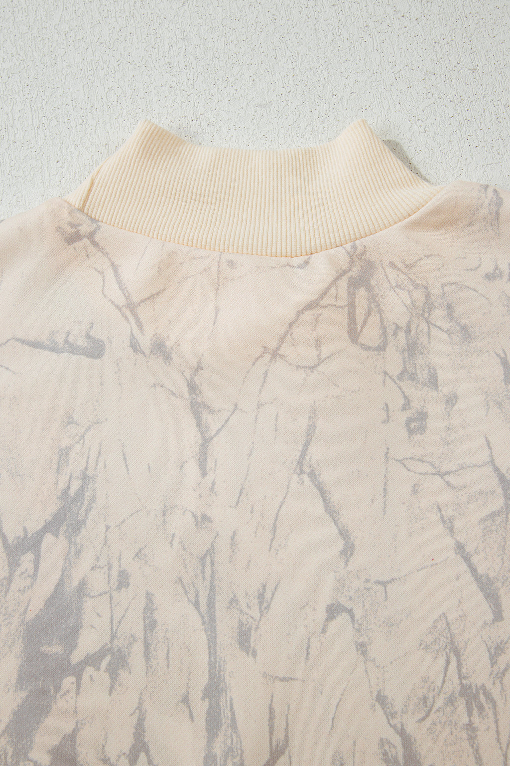 Beige Camo Print Baggy Drawstring Jogger Sweatpants