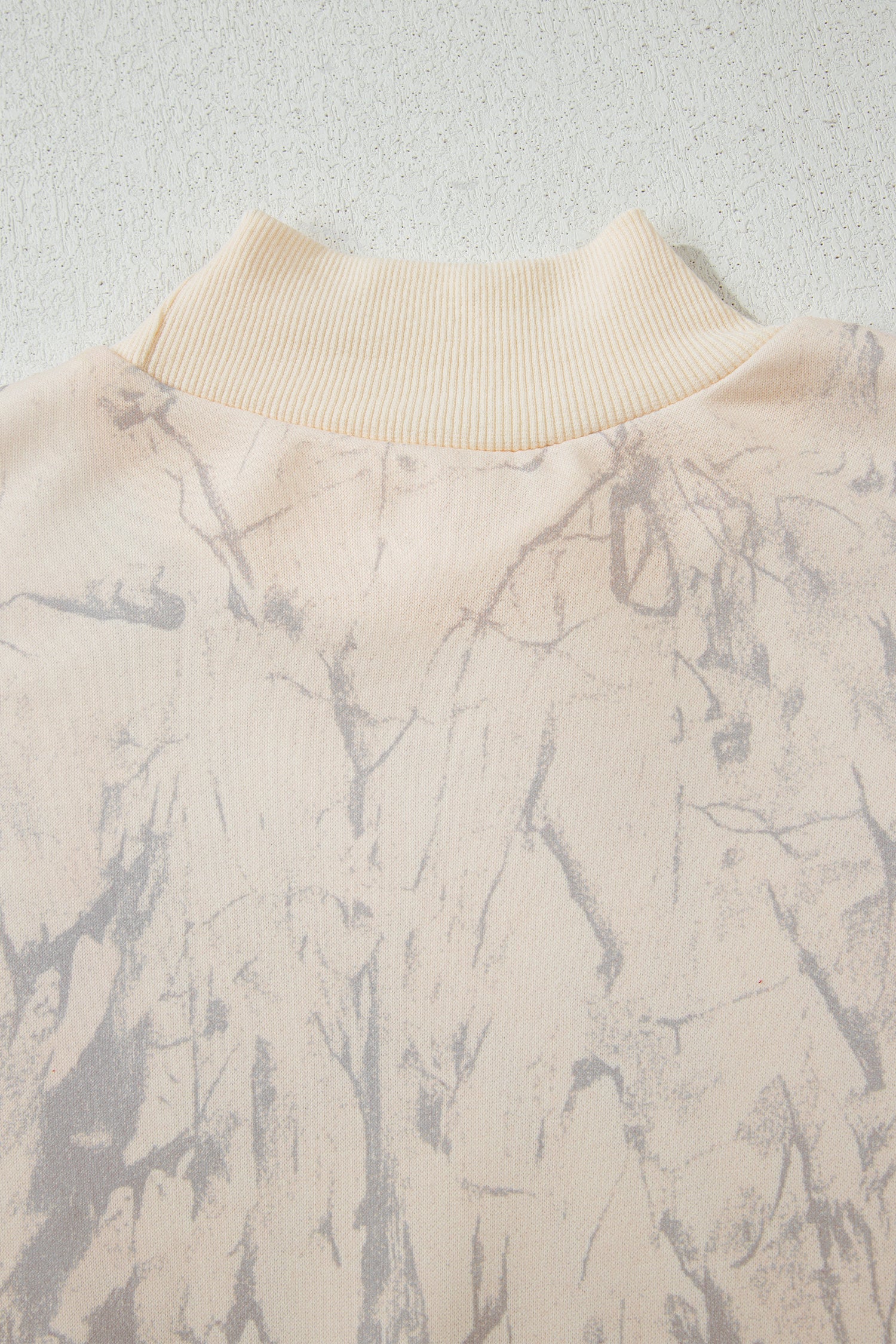 Beige Camo Print Baggy Drawstring Jogger Sweatpants