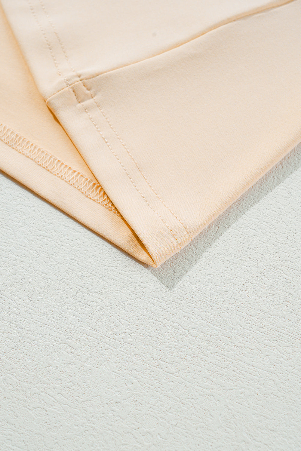 Oatmeal Solid Mesh Patchwork Crew Neck Tank Top