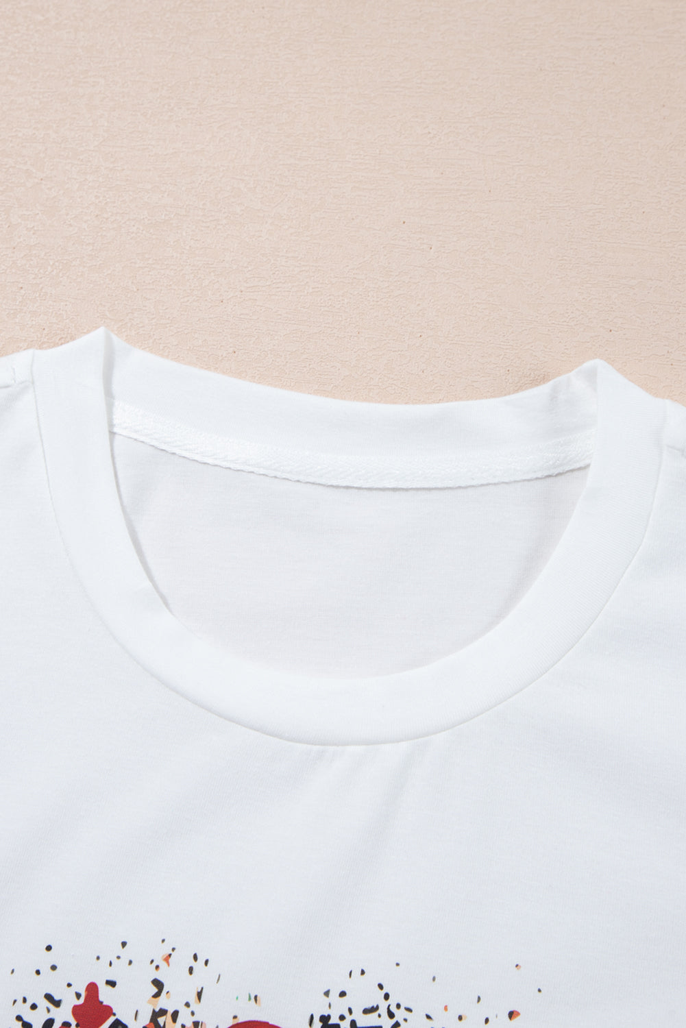 White Believe Christmas Father Graphic Crewneck T Shirt