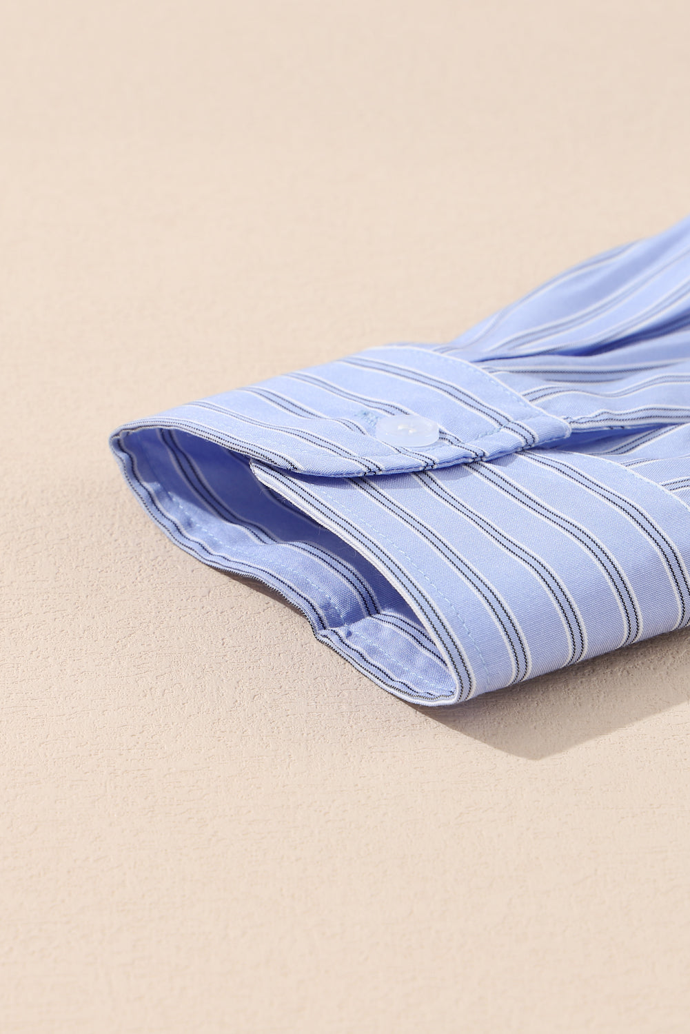 Blue Stripe Button Up Oversized Casual Shirt