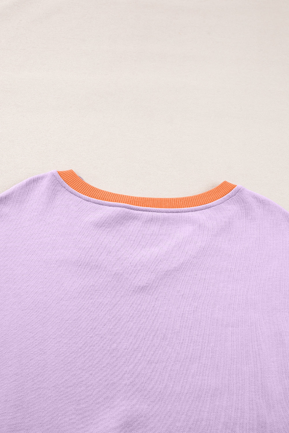 Orchid Bouquet Halloween Floral Pumpkin Color Block V Neck Sweatshirt