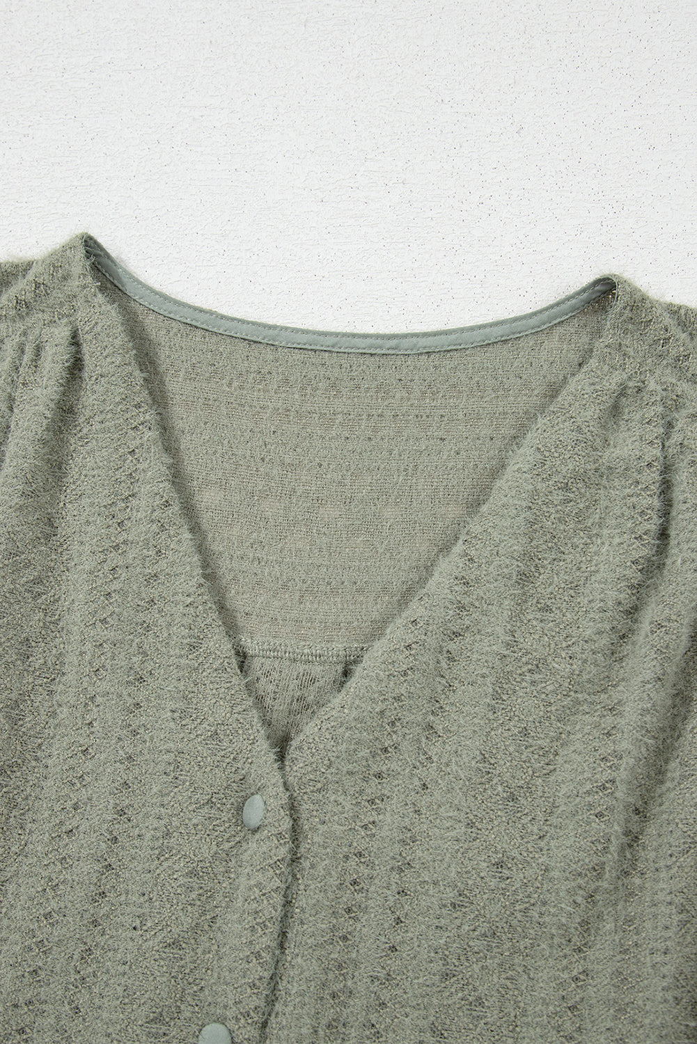 Laurel Green Flutter Sleeve Lace V Neck Shirt