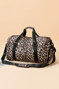 Coffee Leopard Large Travel Duffel Bag