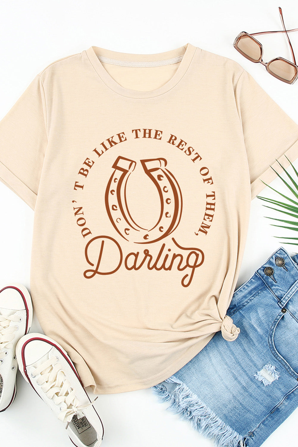Khaki DO NOT BE LIKE THE REST OF THEM Darling Graphic Tee