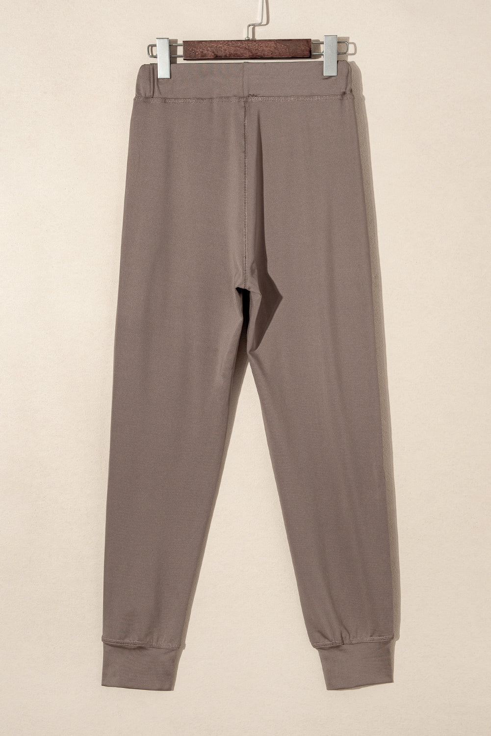 Black Drawstring Elastic Waistband Pocketed Joggers