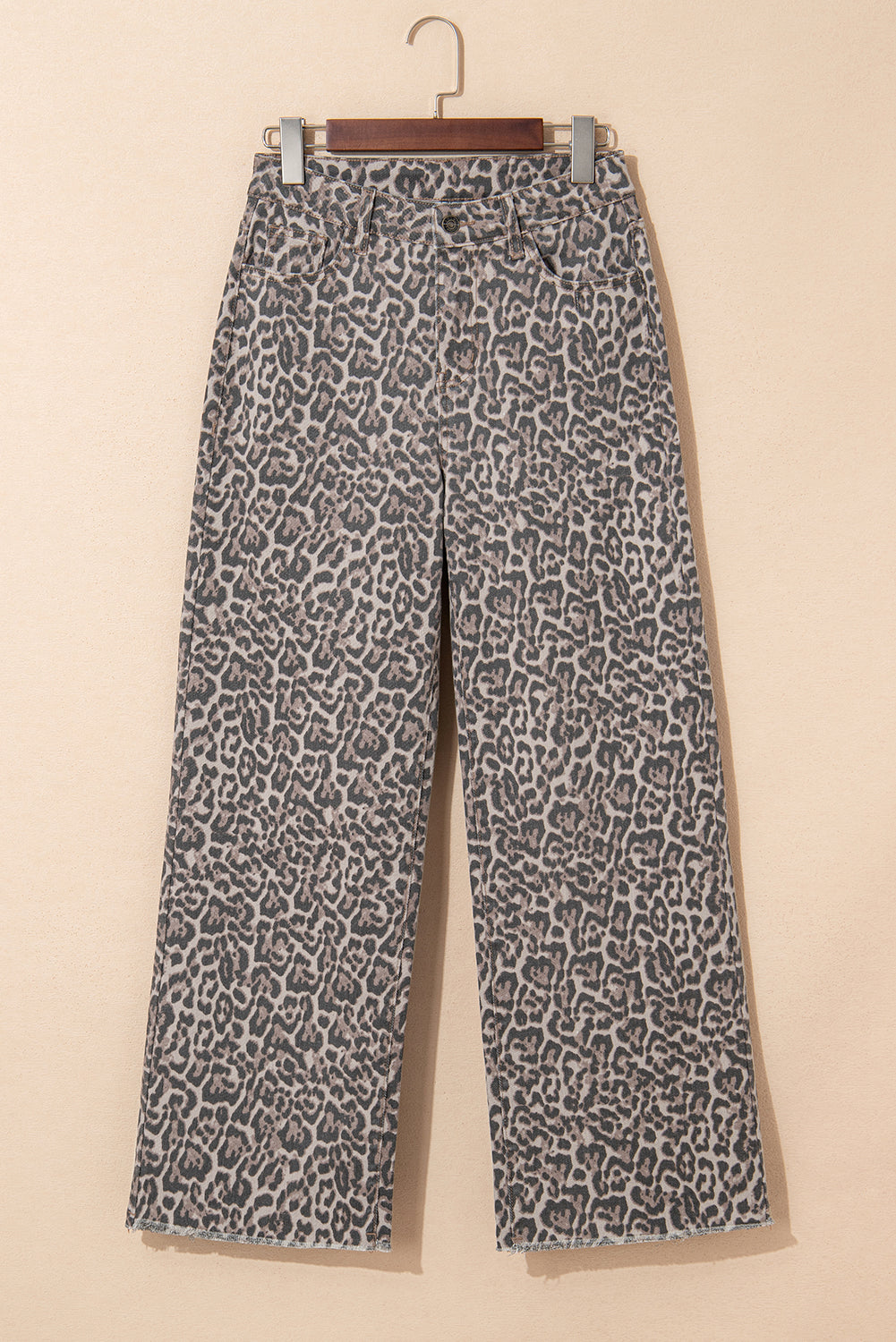 Dusk Blue Loose Straight Leg Cropped High Waist Jeans
