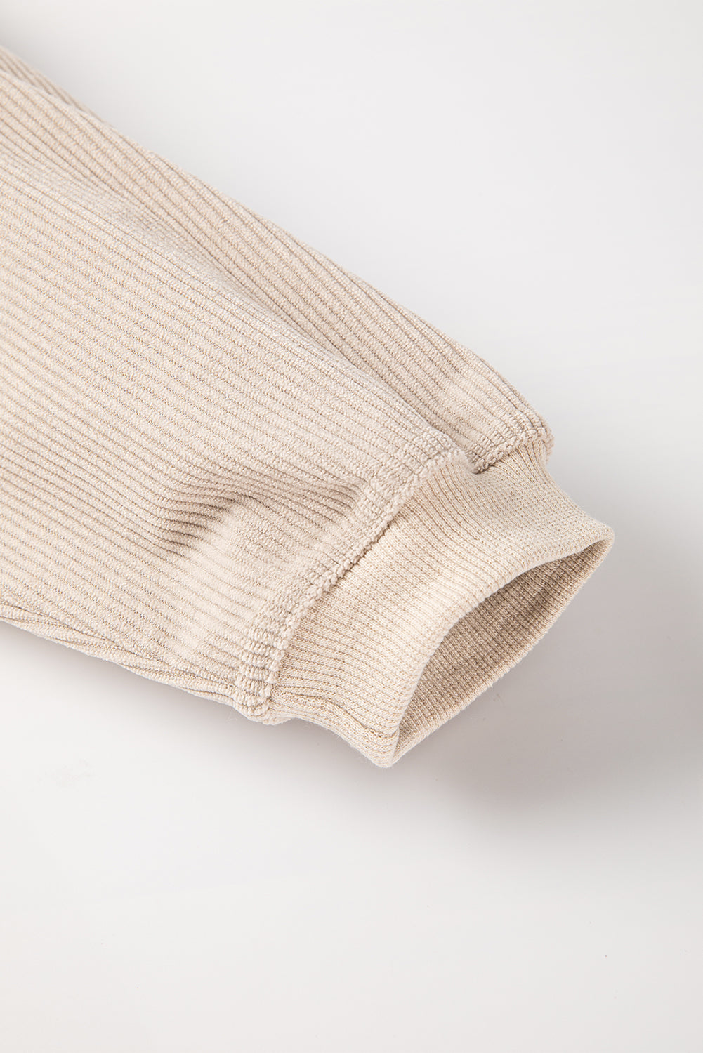Grass Green Ribbed Corded Oversized Sweatshirt