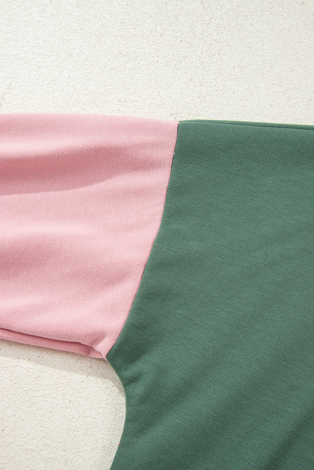 Apricot 2pcs Color Block Pullover Loose Pant Set