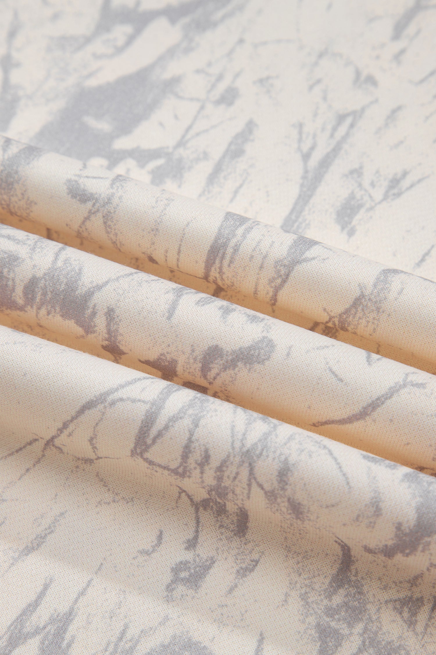 Beige Camo Print Baggy Drawstring Jogger Sweatpants