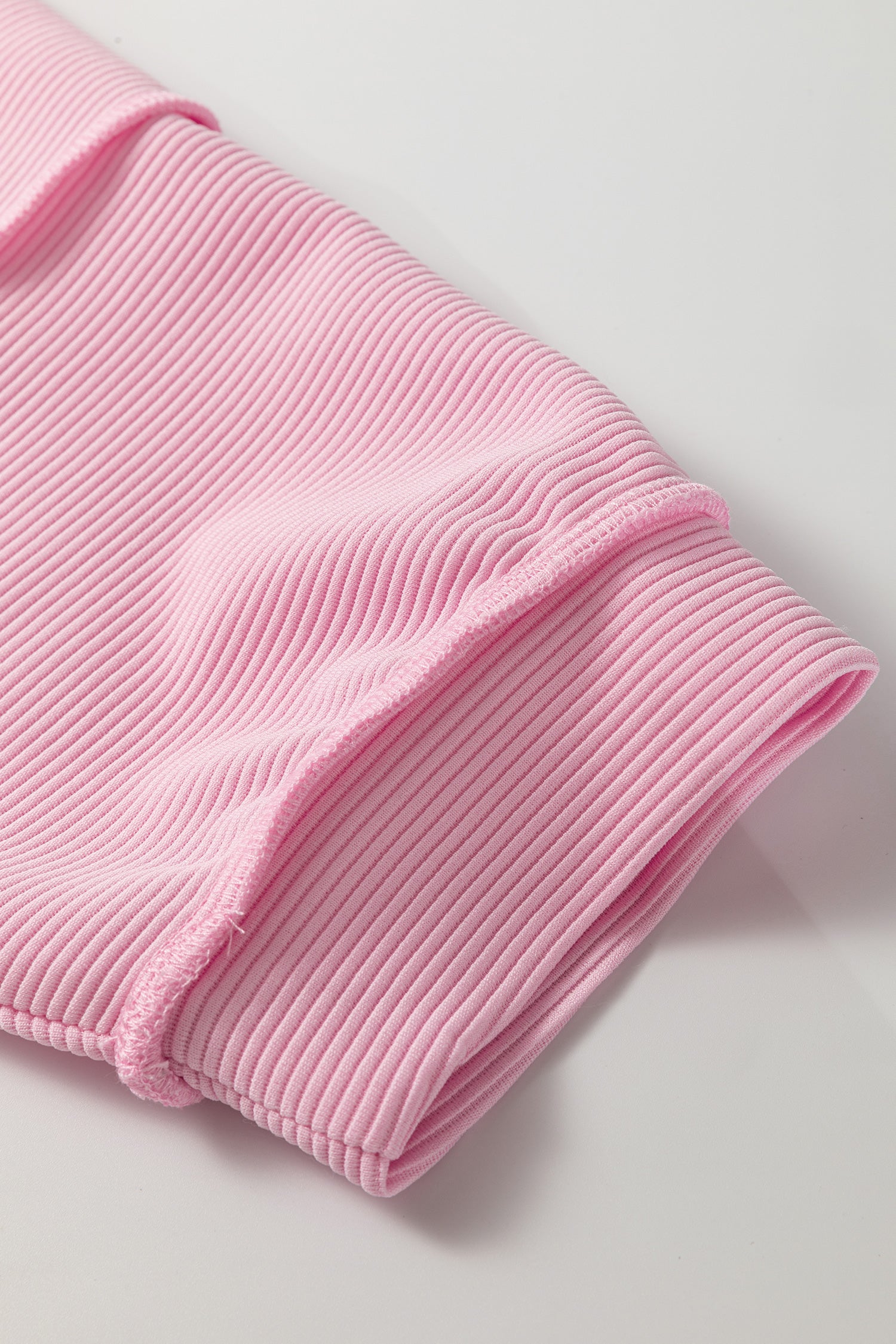 Lavendula Horizontal Ribbed Exposed Seam Detail Drop Shoulder Baggy Pullover