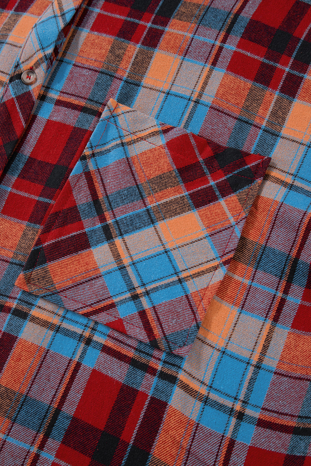 Red Plaid Print Loose Vintage Shirt