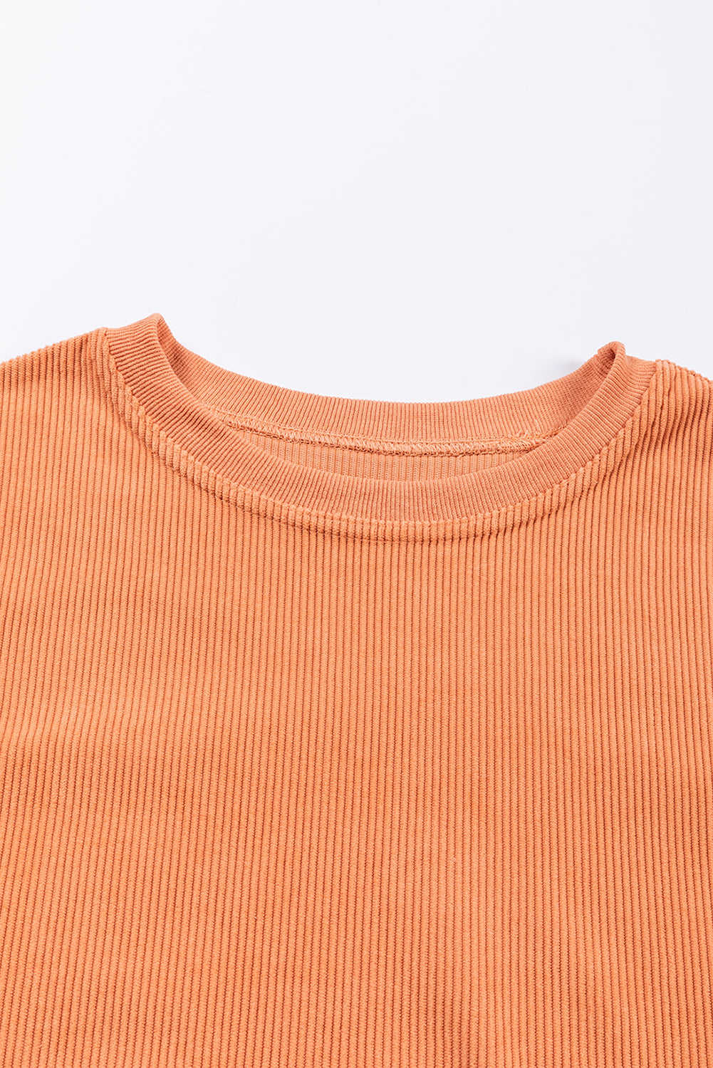 Grass Green Ribbed Corded Oversized Sweatshirt