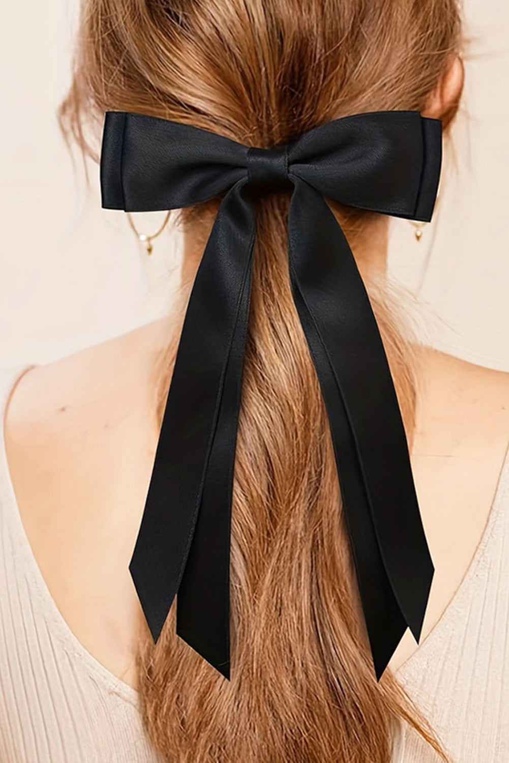Apricot Pink Double Bow Knot Alligator Hair Clip