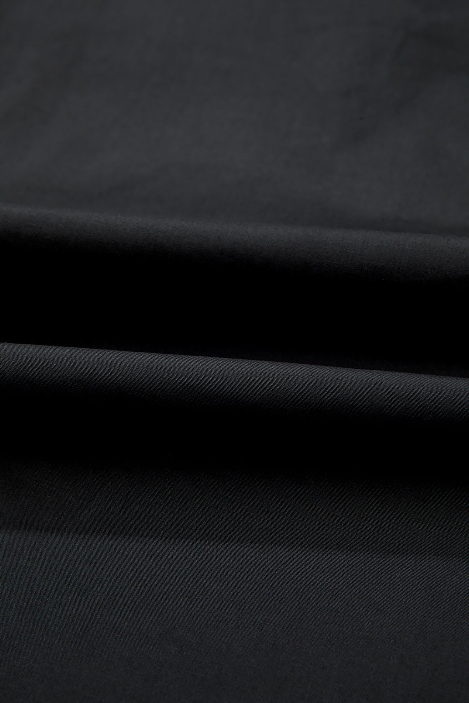 Black Short Puff Sleeve Contrast Embroidered Detail V Neck Blouse