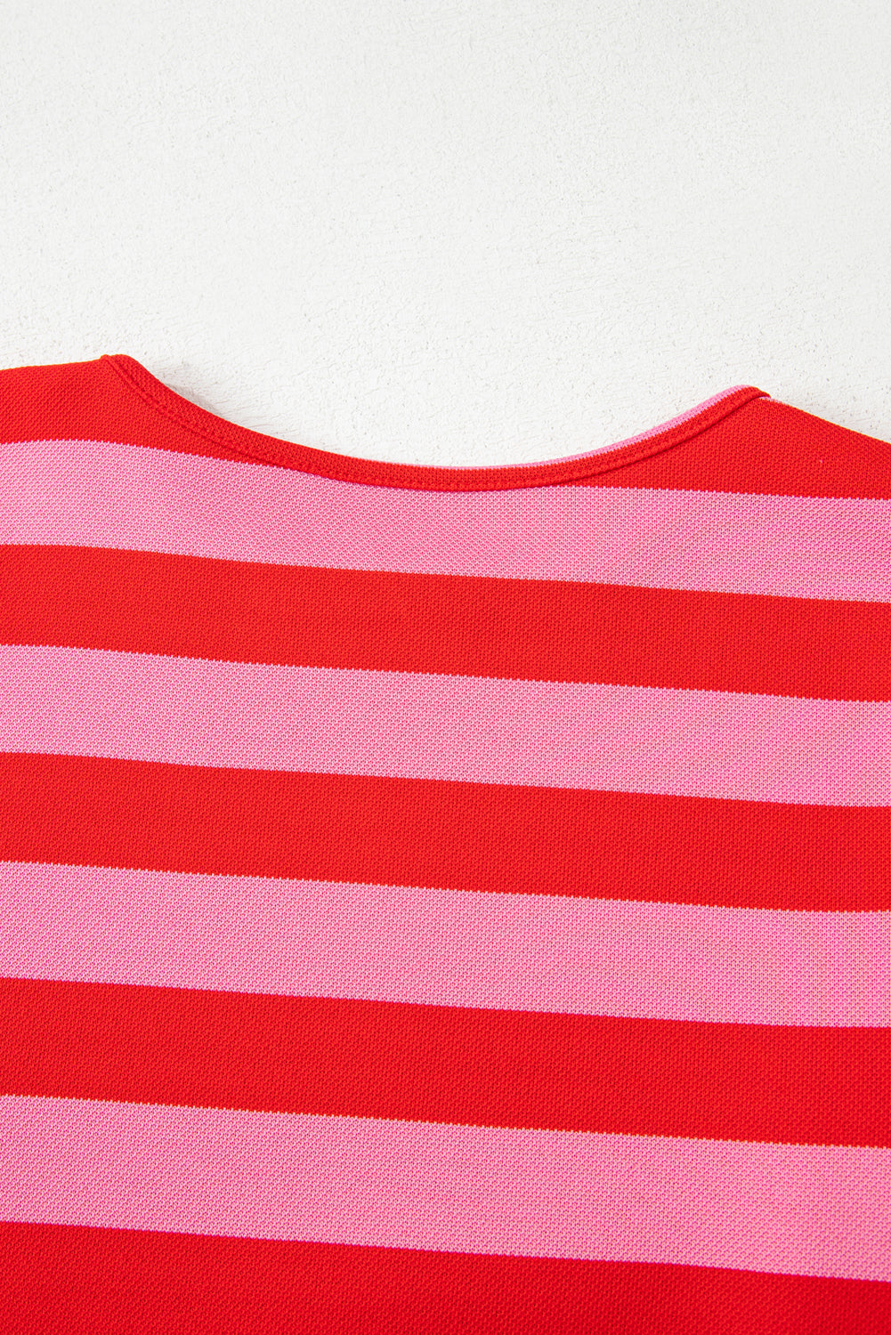 Green Stripe Flutter Sleeve Round Neck Shift Dress