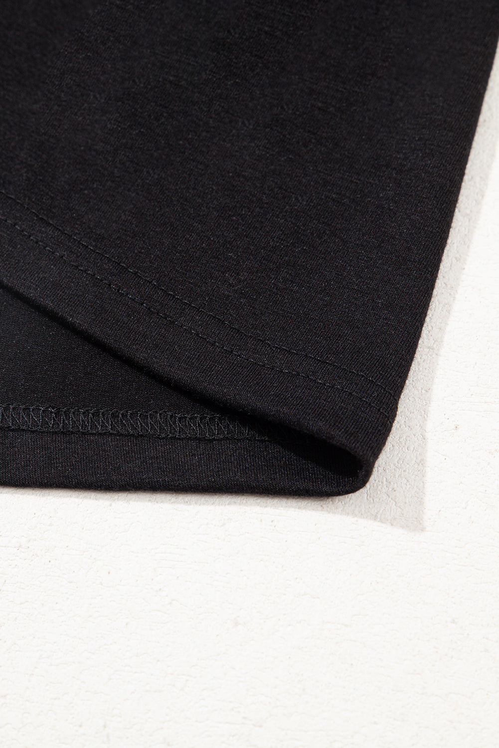 Black Hollow Out Embroidered Short Sleeve O Neck Top