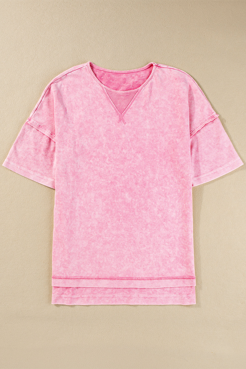 Orchid Petal Mineral Wash Drop Shoulder Pullover Sweatshirt