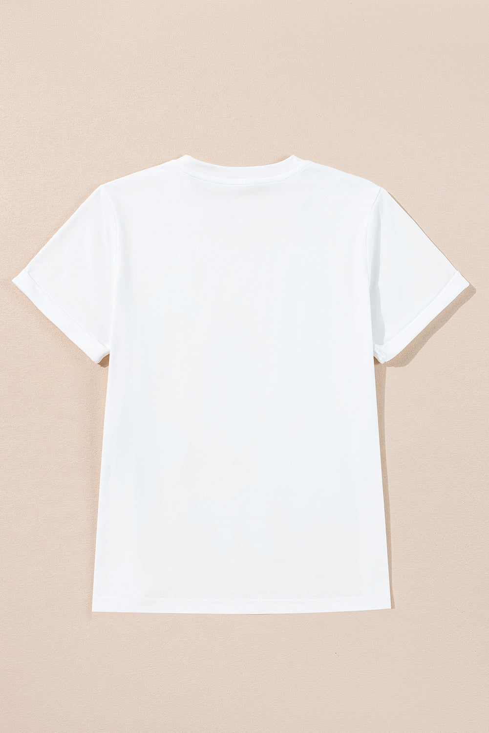 White Christmas Bowknot Graphic Cotton Blend T Shirt