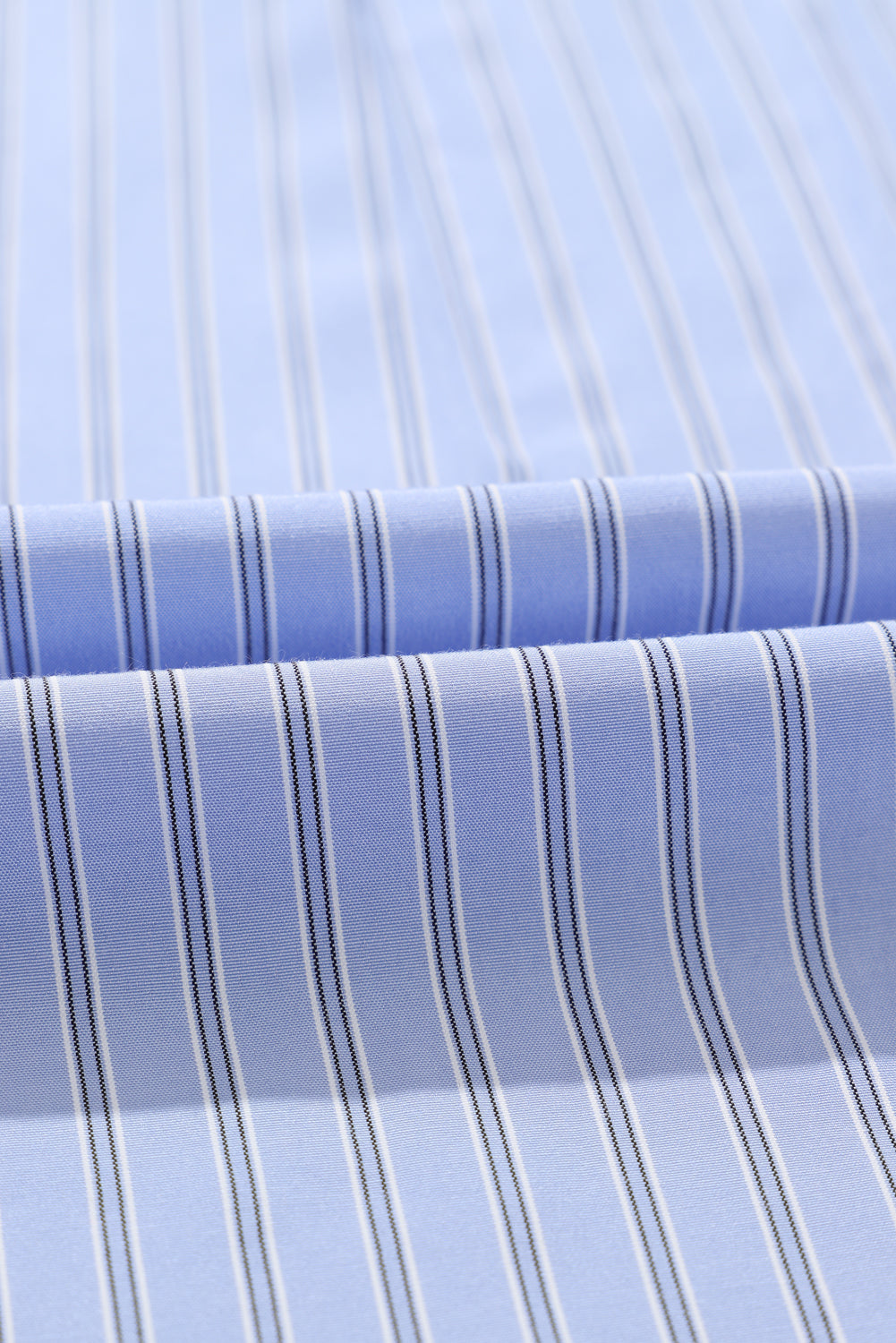 Blue Stripe Button Up Oversized Casual Shirt