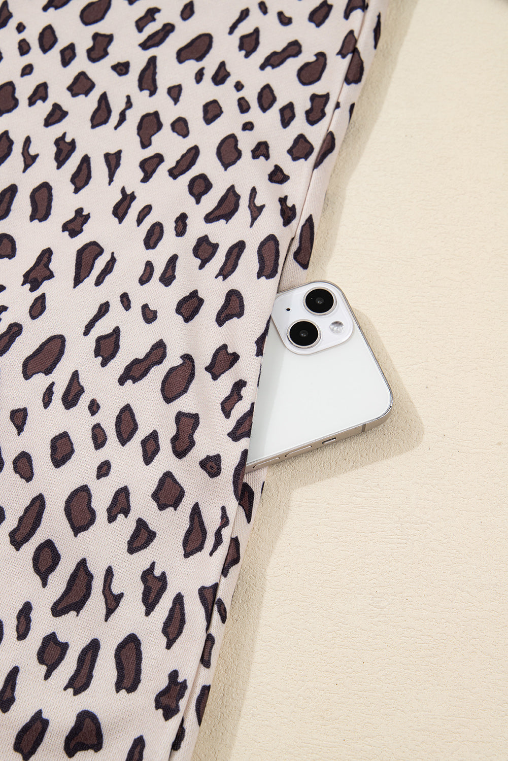Khaki Leopard Print Zip up Collar Patchwork Shift Mini Dress