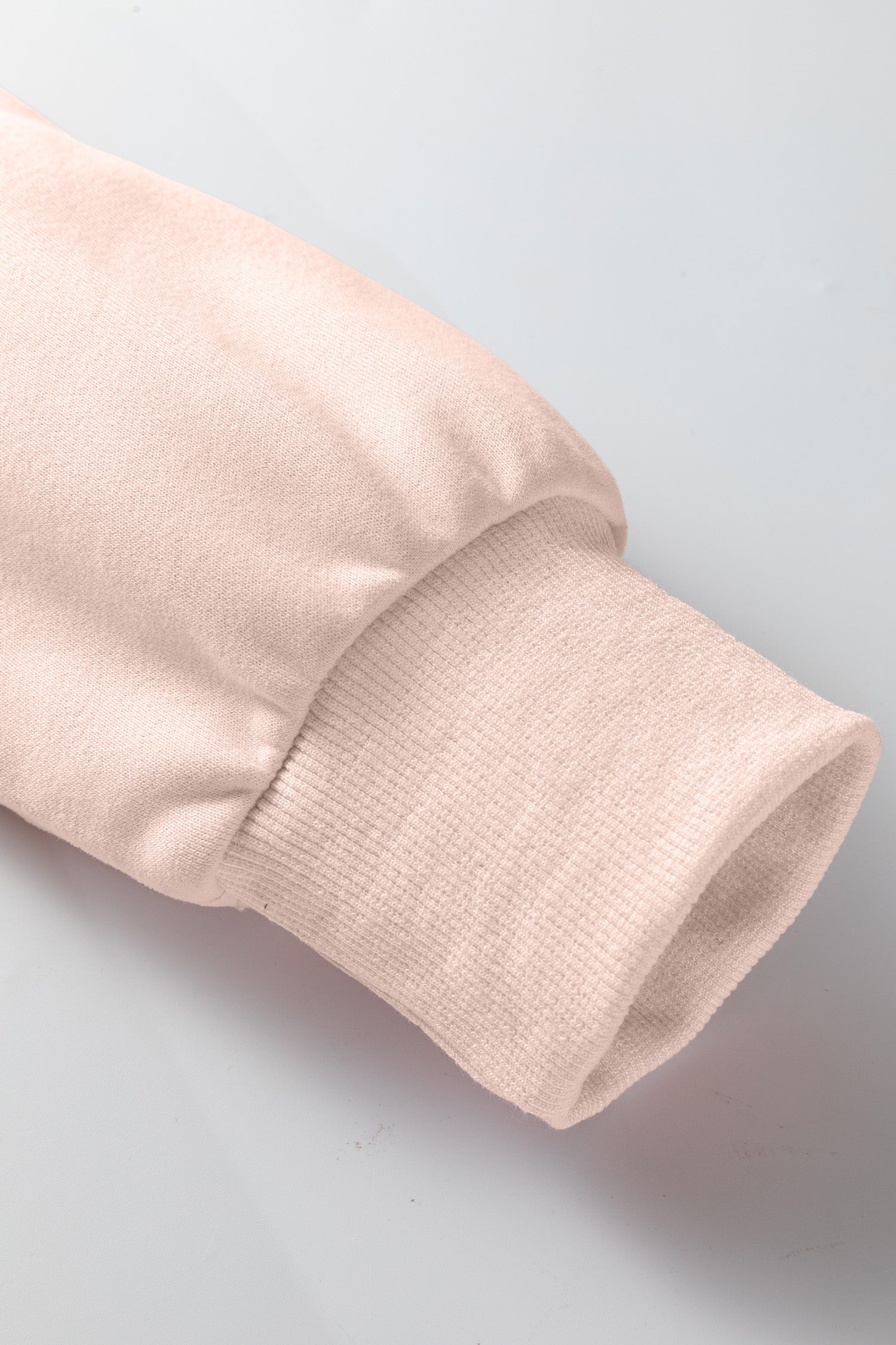 Bright Pink Oversize Blessed Embroidered Mock Neck Sweatshirt