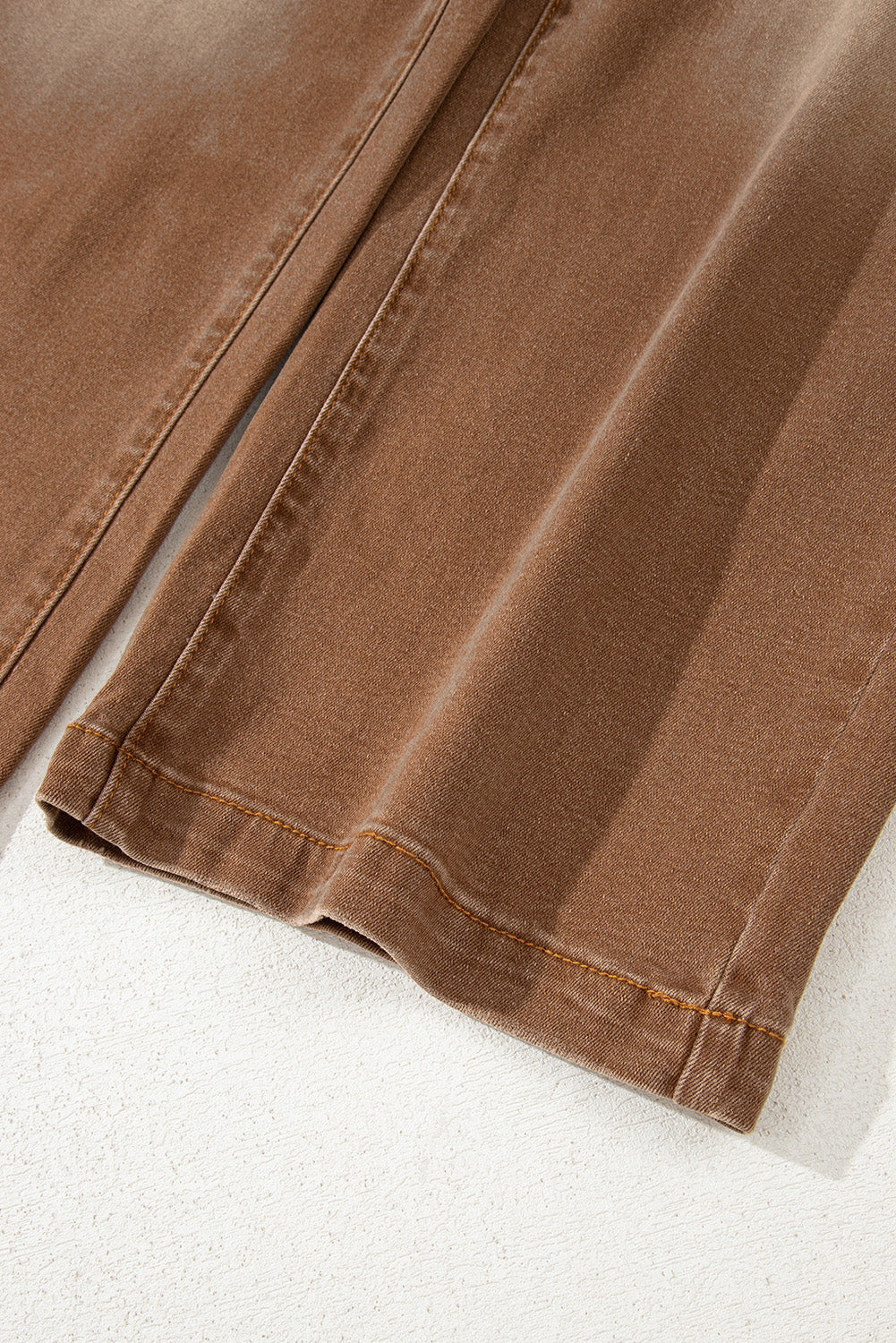 Brown Mimimalist Patch Pocket Womens Shift Jeans