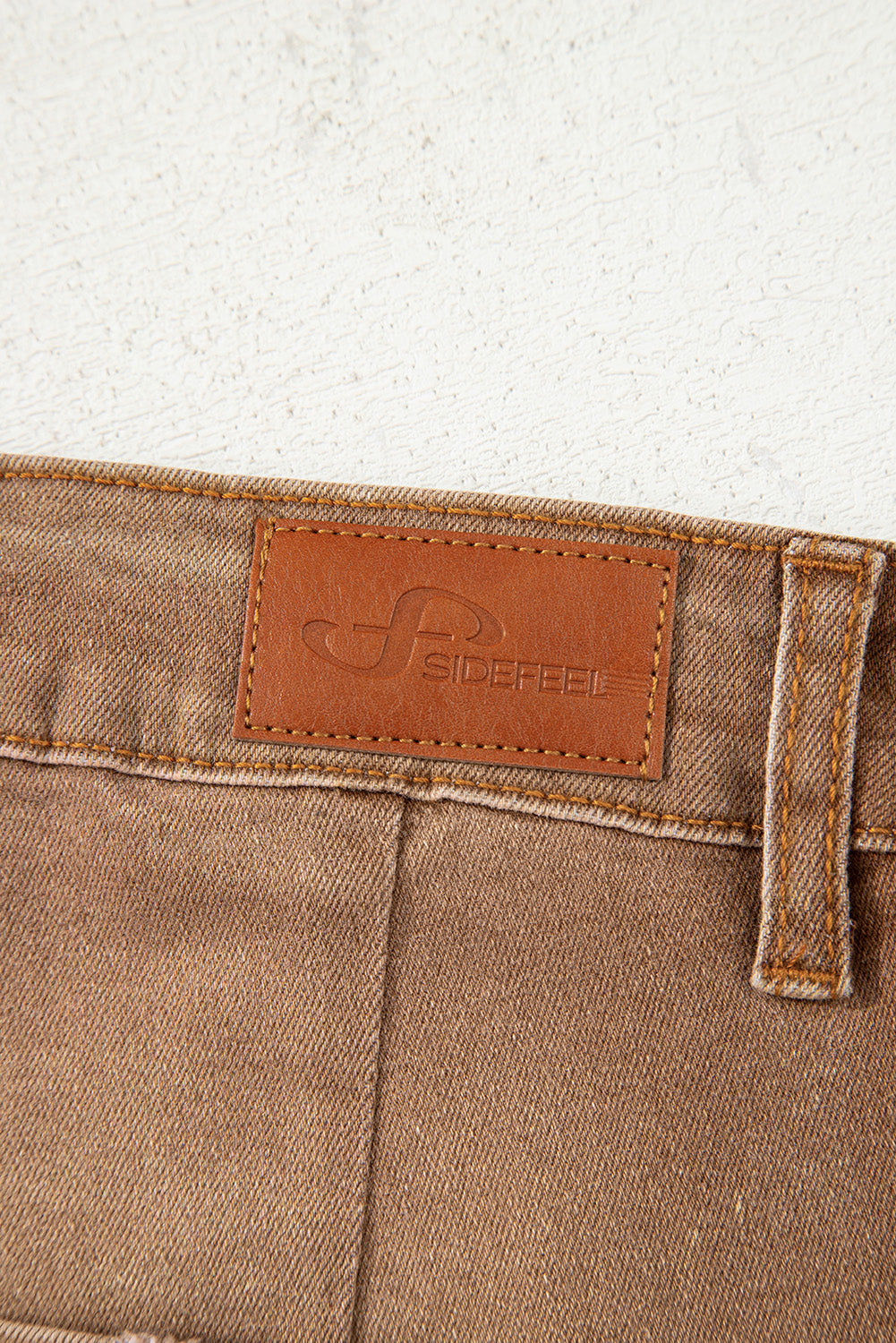 Brown Mimimalist Patch Pocket Womens Shift Jeans