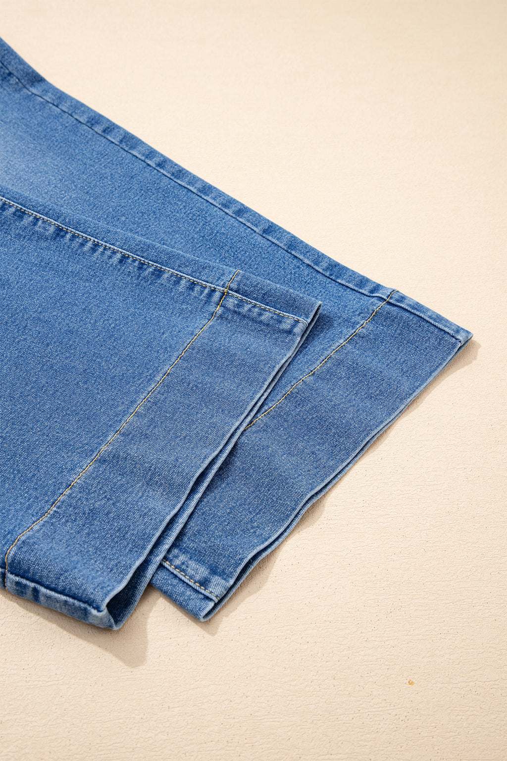 Blue Acid Wash Contrast Lace-up Plus Size Jeans