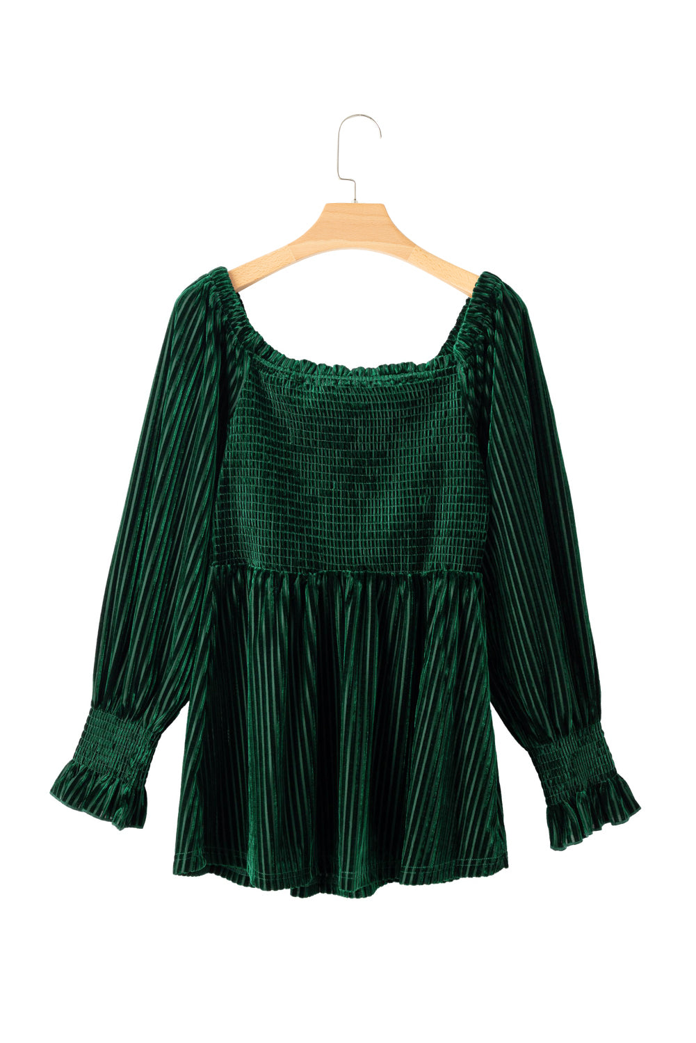 Red Tie Back Square Neck Velvet Babydoll Dress