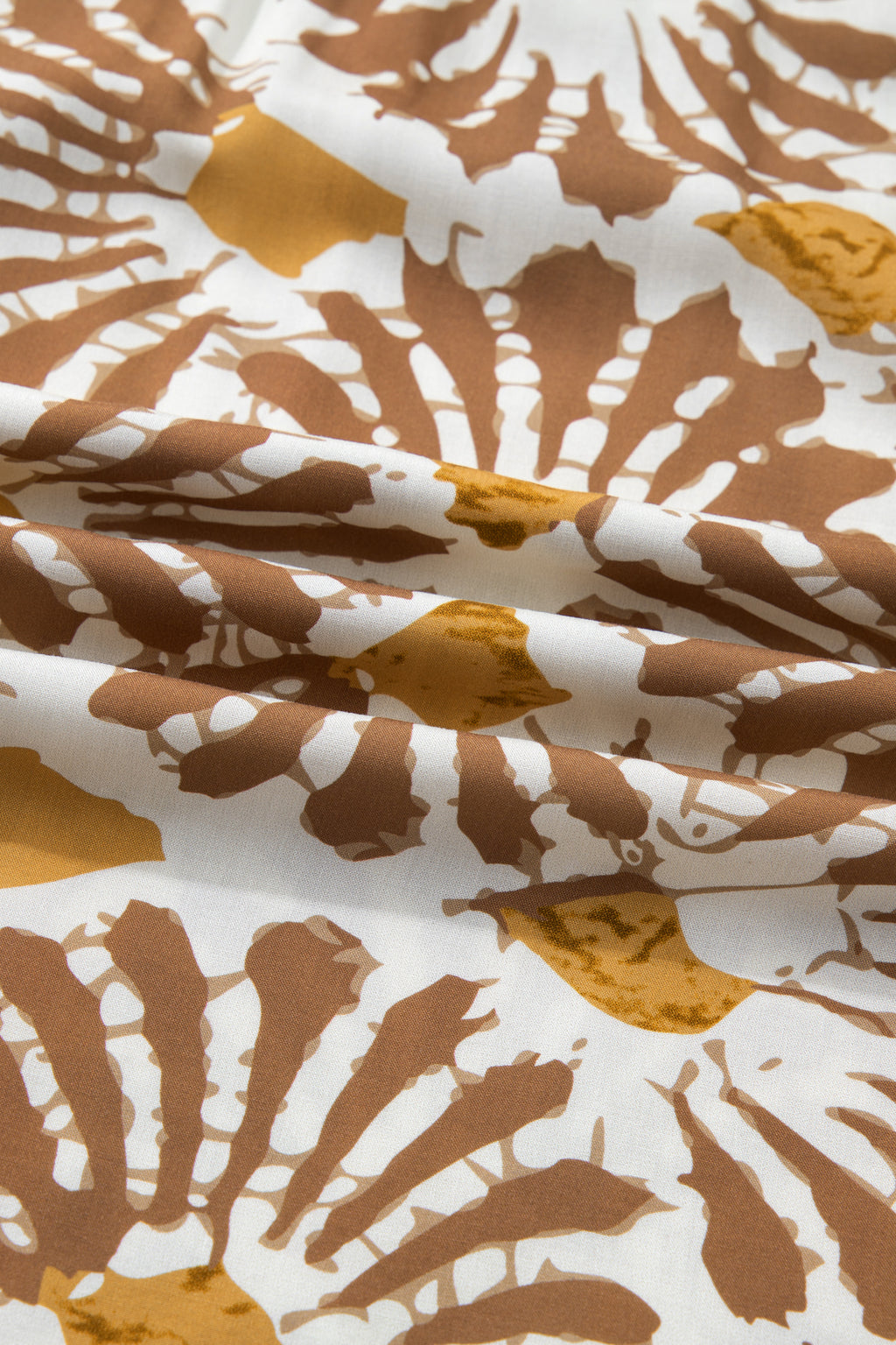 Khaki Abstract Plant Print Loose Plus Size Long Dress