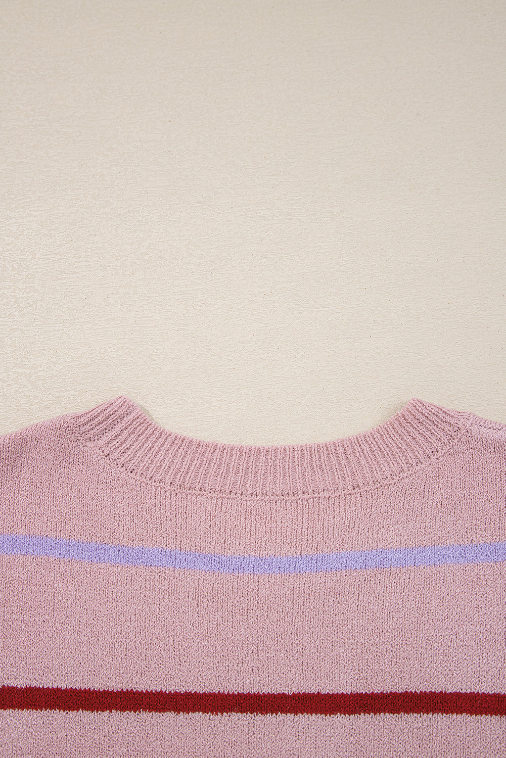 Multicolour Striped Buttoned Front V Neck Drop Shoulder Cardigan Sweater