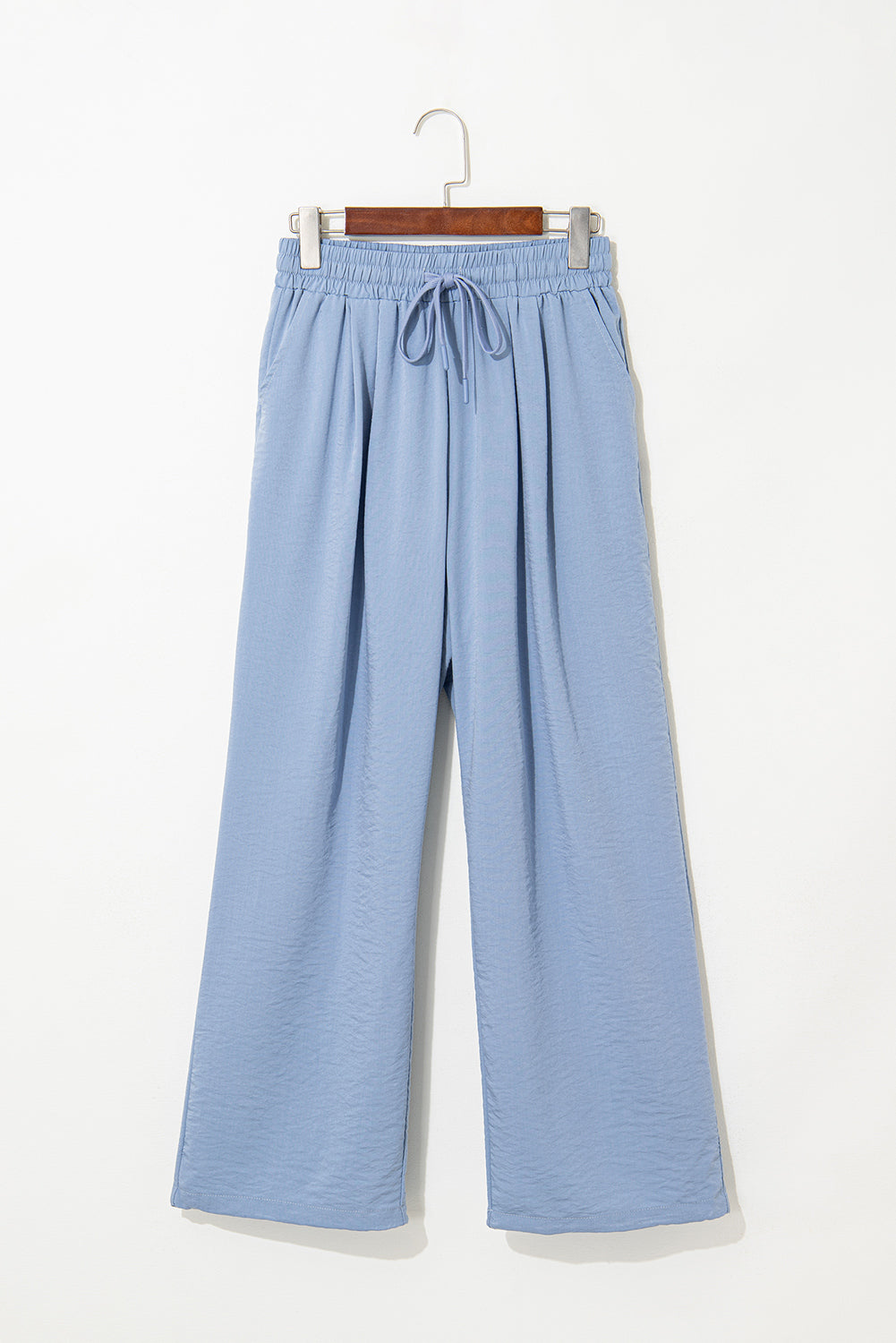 Myosotis Drawstring Elastic Waistband Pleated Loose Pants