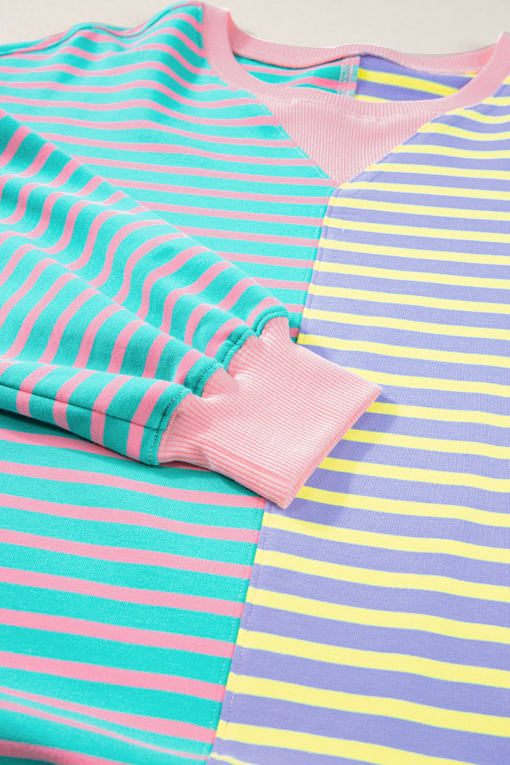 Colorblock Drop Shoulder Oversize Sweatshirt