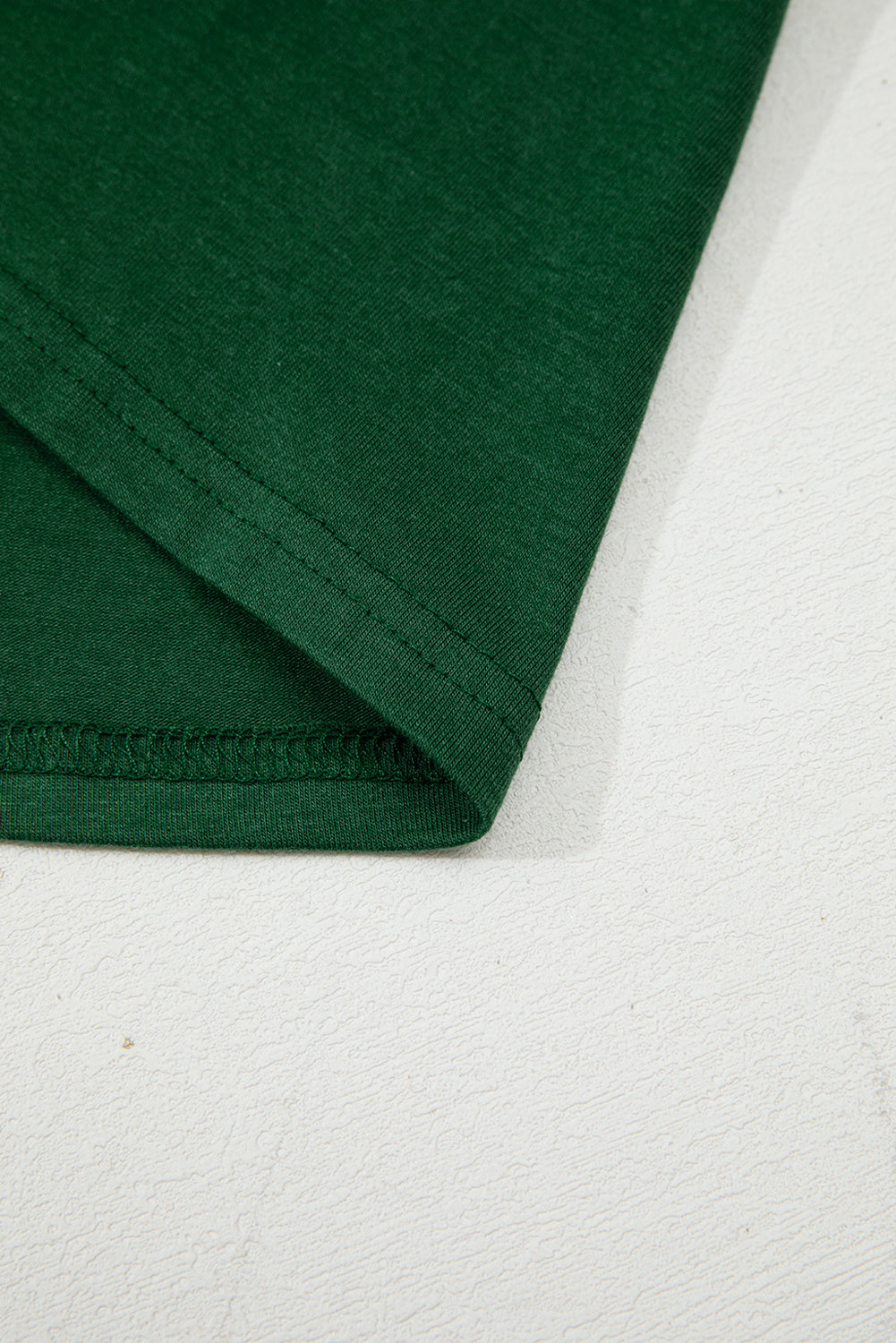 Evergreen  Asymmetric Seam Detail Solid Color Long Sleeve Top