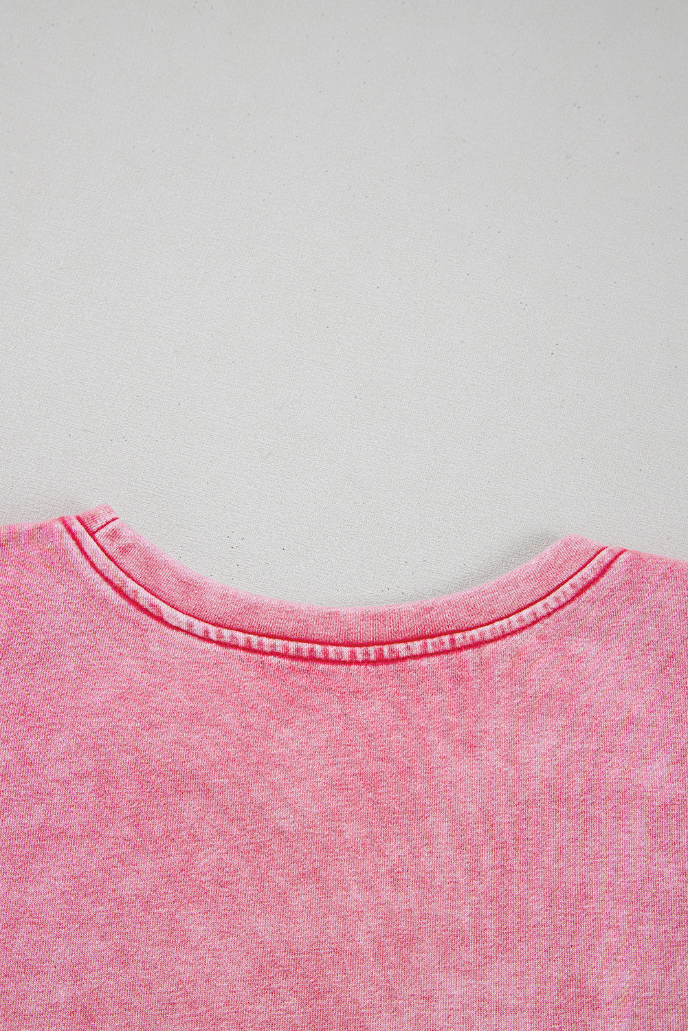 Sachet Pink Mineral Wash Raw Edge Ruffle Mini Dress