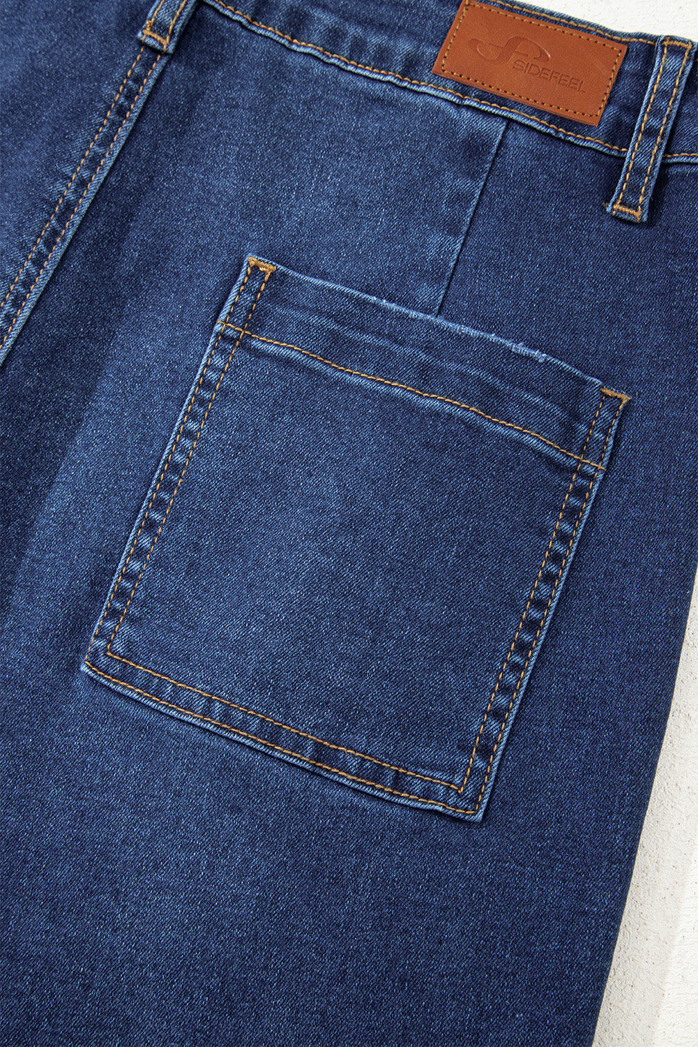 Brown Mimimalist Patch Pocket Womens Shift Jeans