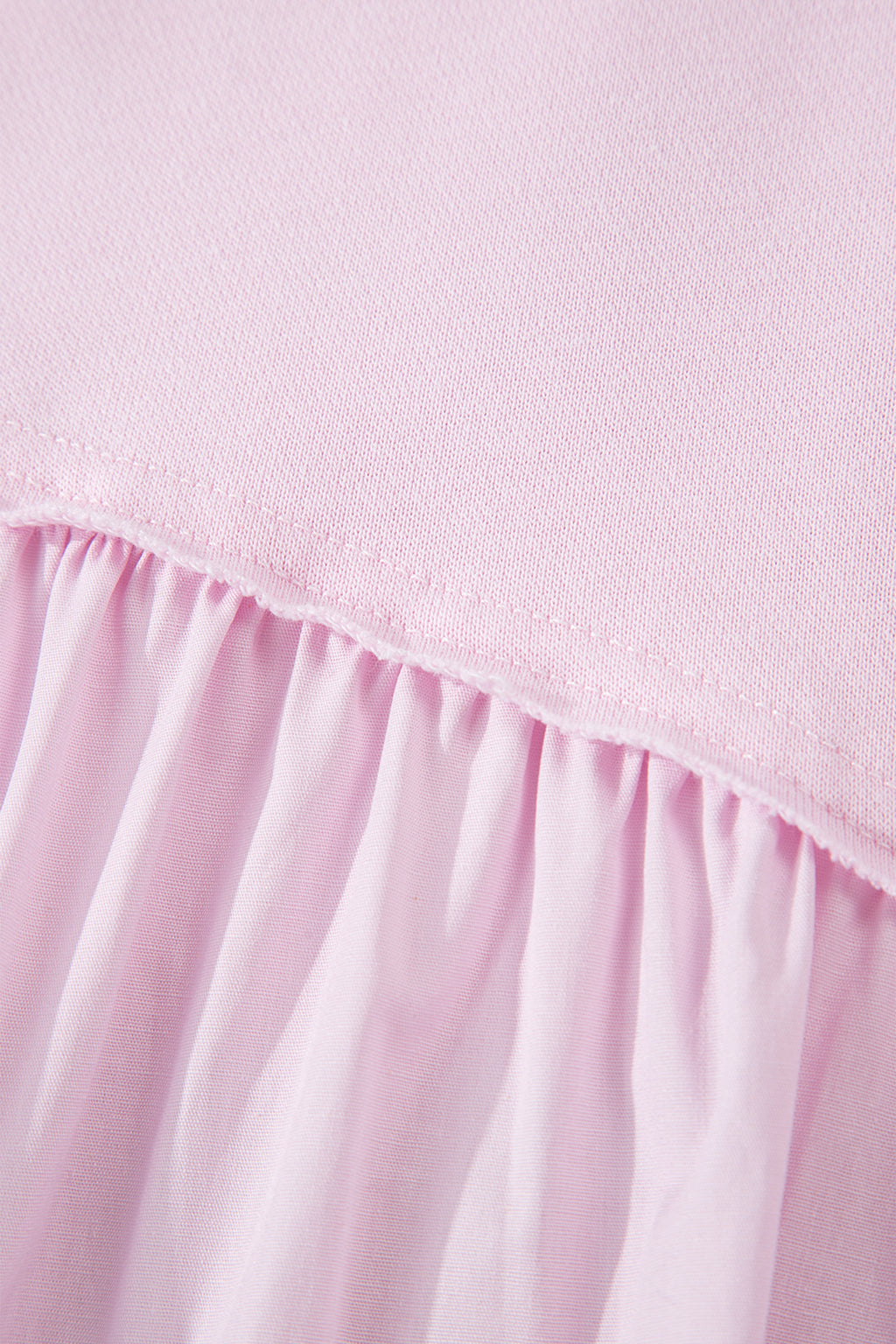 Pink Raw Seam Color Block Patchwork Button Polo Collar Mini Dress