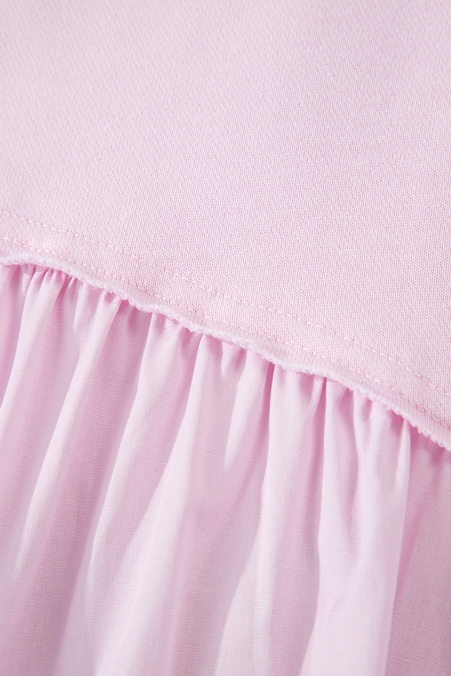 Pink Raw Seam Color Block Patchwork Button Polo Collar Mini Dress