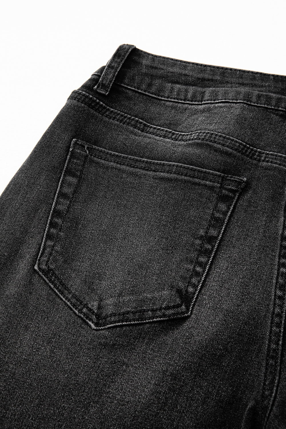 Real Teal Raw Hem Unique Cuffs Straight High Rise Loose Jeans